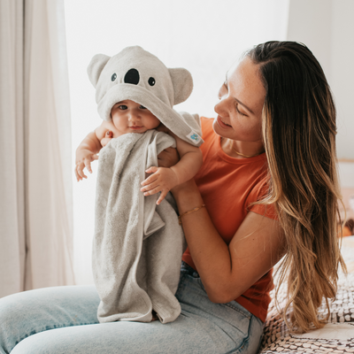 Lil Koala Eco Hooded Towel & Washcloth Set