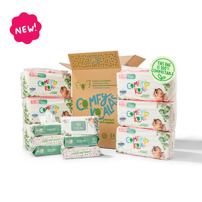 Eco Nappies & Baby Wipes Subscription - Monthly
